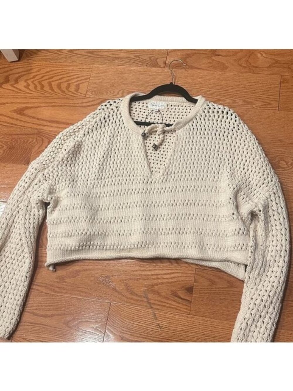 Cozy Beige Knit Sweater‎